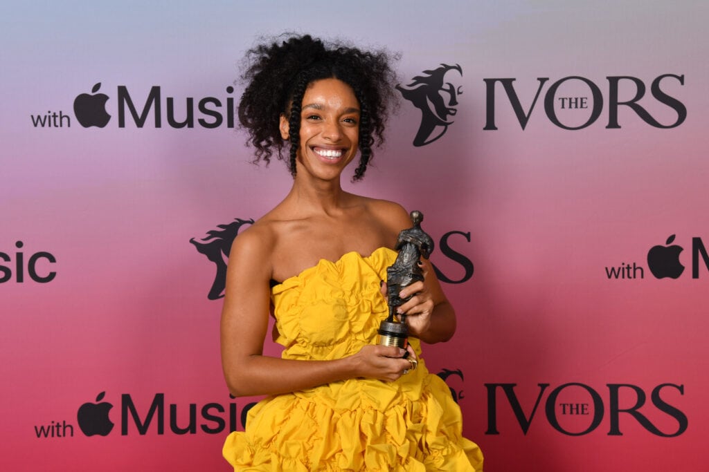 Lianne La Havas with Best Album at the The Ivors 2021 at the Grosvenor House Hotel, London 21/09/2021