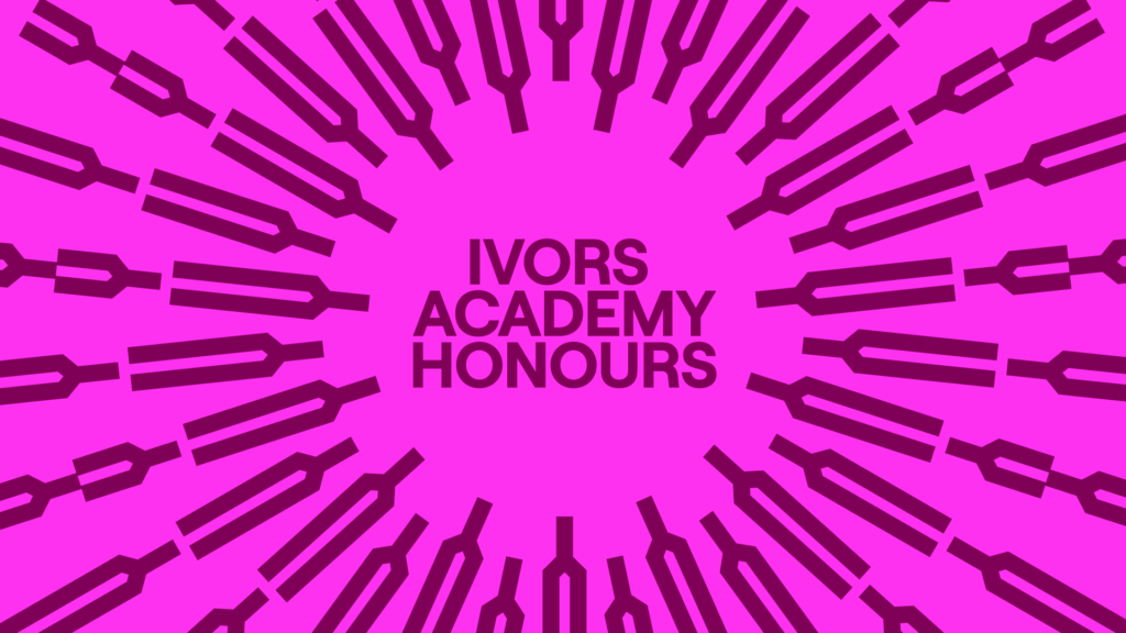 Graphic image including the word Ivors Academy Honours