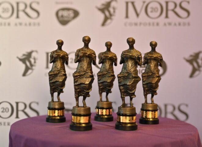Ivor Novello statuettes at The Ivors Composer Awards 2022