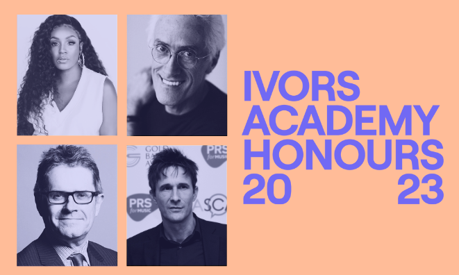 Photos of Kevin Brennan MP, Carla Marie Williams, Crispin Hunt and Rupert Hine who will receive an Ivors Academy Honour in 2023