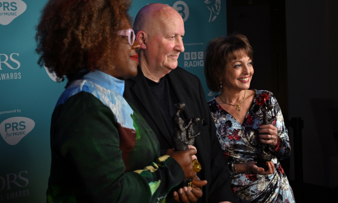 Errollyn Wallen, Gavin Bryars and Roxanna Panufnik at The Ivors Classical Awards 2024