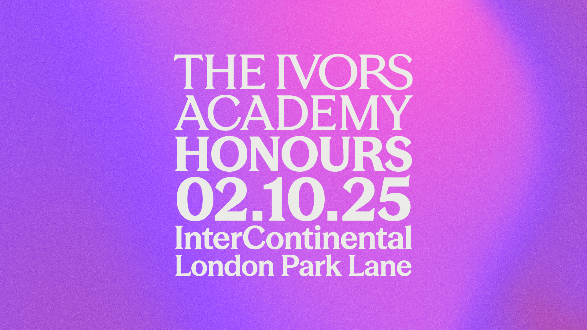 The Ivors Academy Honours, 2 October 2025
