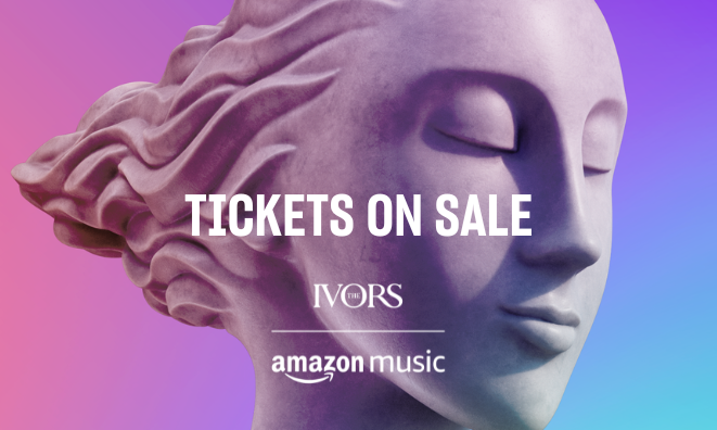 The Ivors branding with text "Tickets on sale"