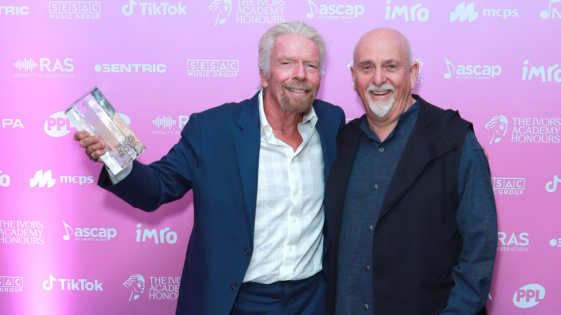 Richard Branson and Peter Gabriel at The Ivors Academy Honours 2025