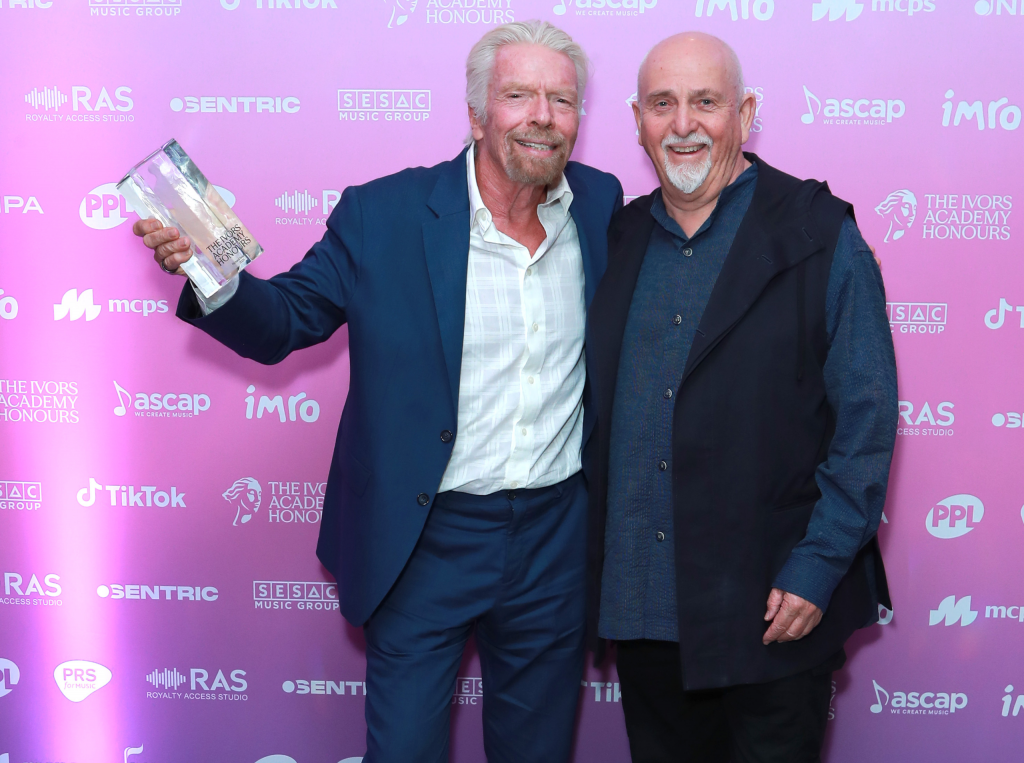 Richard Branson and Peter Gabriel at The Ivors Academy Honours 2025