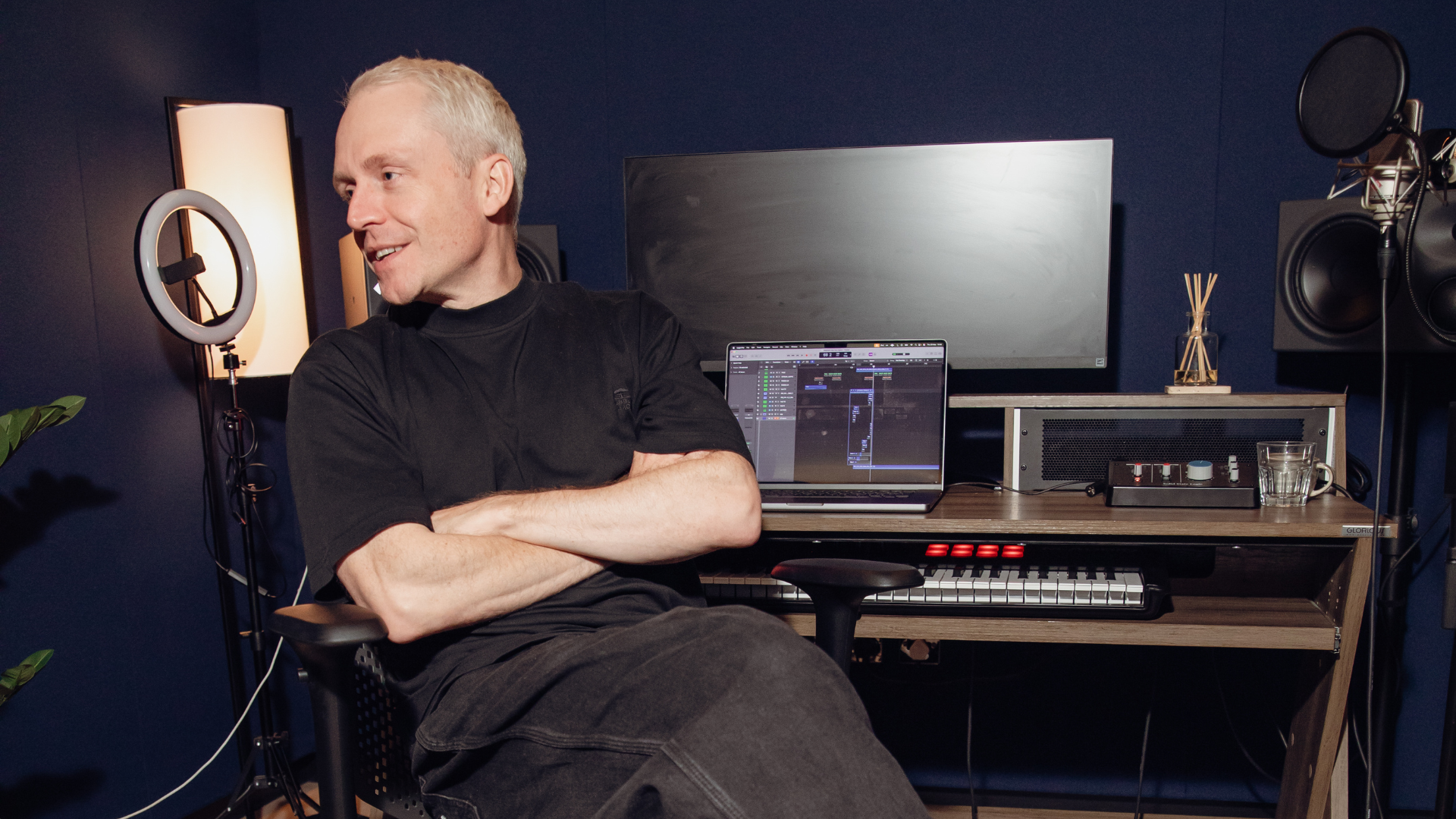 Composer in a studio