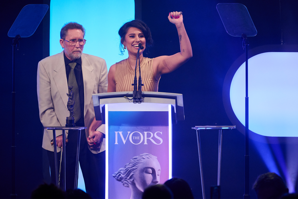RAYE and Grandad at The Ivors