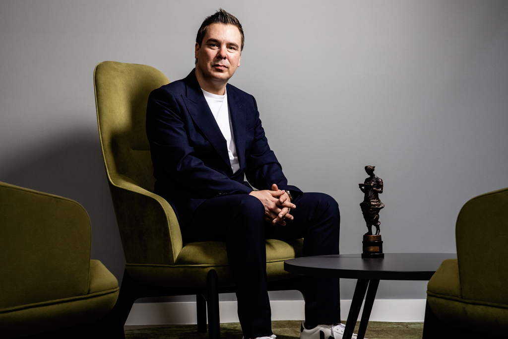 Roberto Neri with an Ivor Novello Award