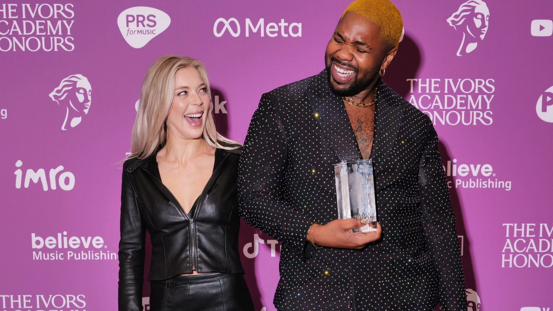 Becky Hill and MNEK at The Ivors Academy Honours 2026